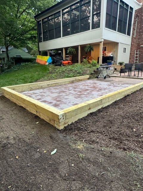 Enhanced Backyard Patio with Poolside Access image