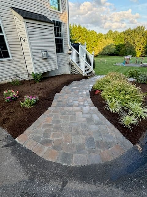 Sleek Paver Walkway Enhances Style and Safety image
